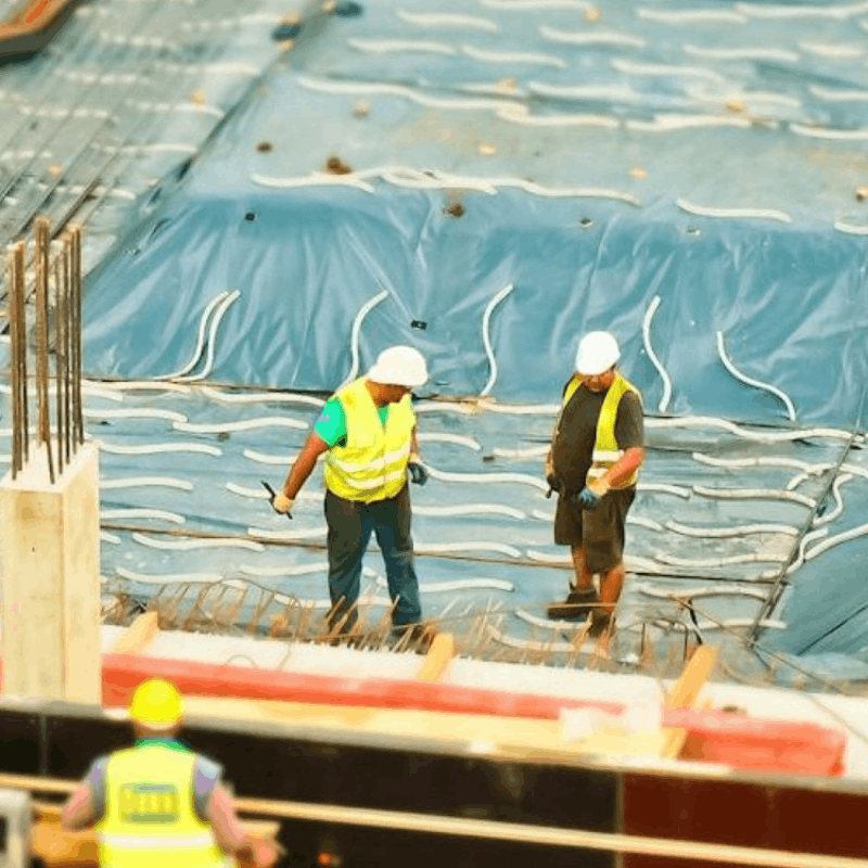 twee mannen op een bouwplaats