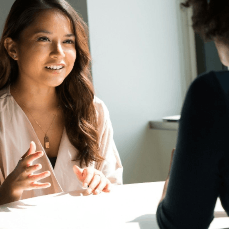 solliciteren - kandidaat in gesprek