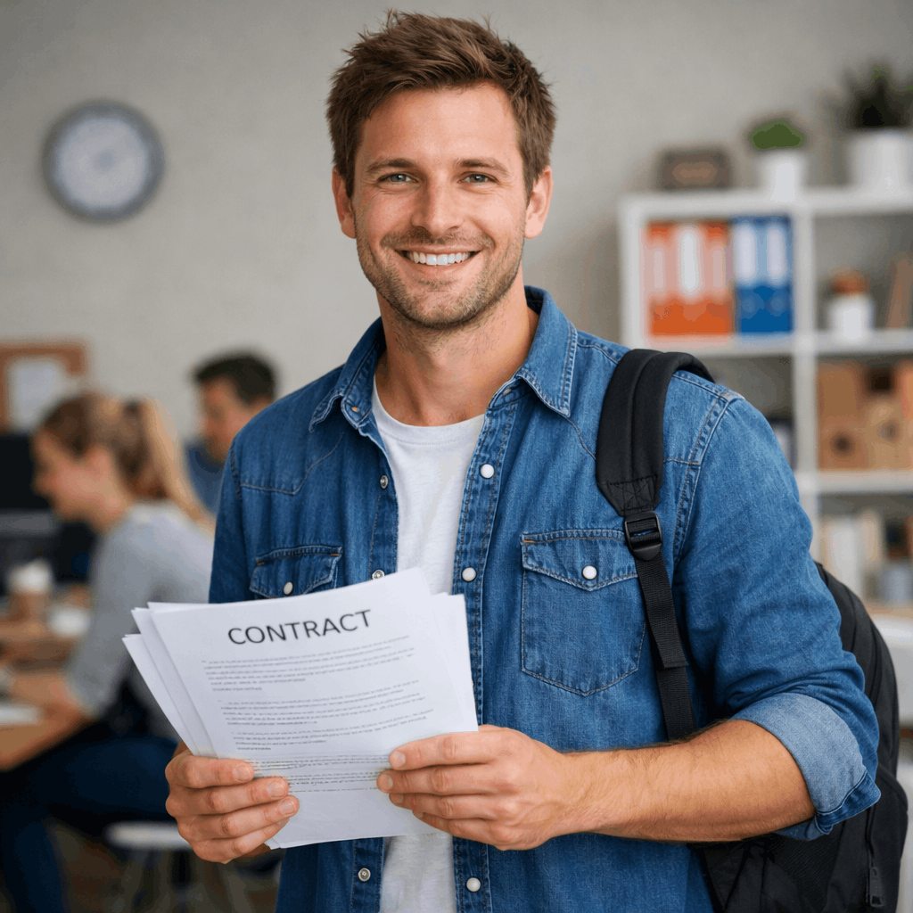 AI_uitzendkracht_man met contracten